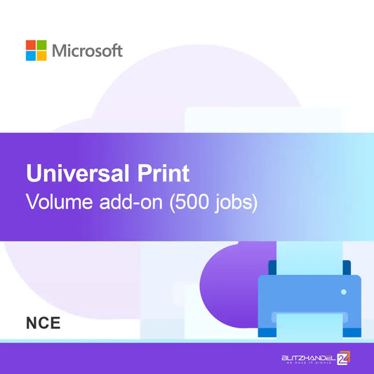 Universal Print volume add-on (500 jobs) (NCE)